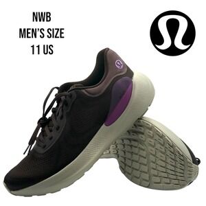 New Lululemon Beyondfeel Run Shoes Men's Size 11 Espresso Purple Running Gym‎
